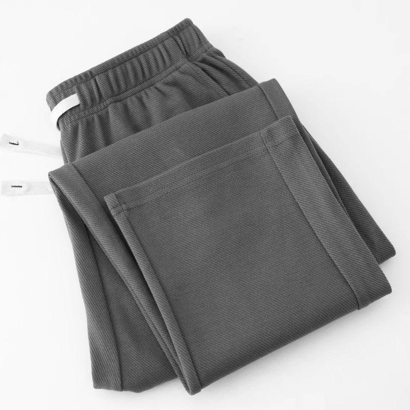 300g Schwere Dunkelgraue Unisex Gerade Bein Twill Jogginghose - Lässig, Vielseitig für Frühling und Herbst