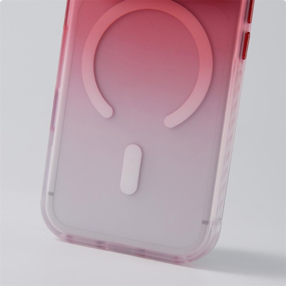 Gradient Color Matte Magnetic Armor Case For iPhone 17 Pro 18 Pro Max For Magsafse Invisible Lens Holder Protection Bumper Cover