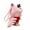 With Lanyard Dinosaur Bone Keychain Creative Plush Hoodie Keychain  Backpack Accessories