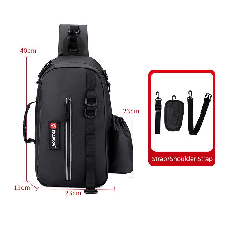 

SCIONE Многофункциональный рюкзак Водонепроницаемый Утолщенный Большой вместимости Сумка для хранения рыболовного снаряжения для активного отдыха с держателем для удилища чёрный