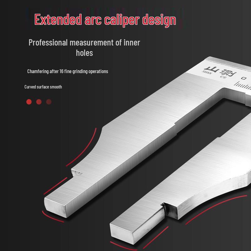Mountain Measurement High-Precision Vernier Caliper, 300mm Range, Stainless Steel, Extended Double-Edged Jaws