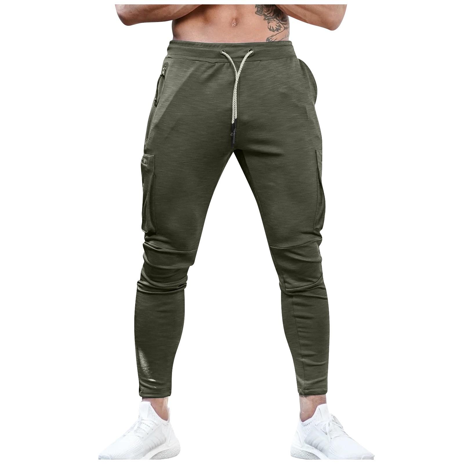 

Men s Color Multi Pocket Outdoor Sports Fitness Running Training Cargo Pants XXXL