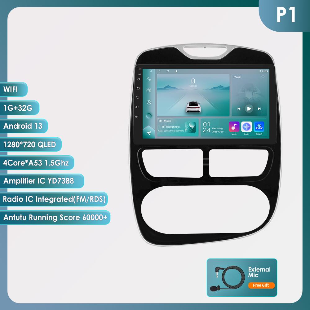 Hizpo 8+128G Wireless Carplay 4G-LTE 2din Android Autoradio for Renault Clio 4 2012-2016 Car Multimedia Stereo GPS Navi Audio Intelligent Video BT