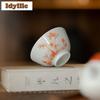 2 Stück/Los Handbemalte Unterglasurfarbe Bambus-Teetasse Antike Teeschale Krug Teeverkostung Riechbecher Chazhan Meistertassen Handwerk 70ml