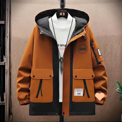Giacche Uomo Primavera e Autunno Uomo Giovani Giacche con Cappuccio Giacche Casual Larghe alla Moda da Lavoro