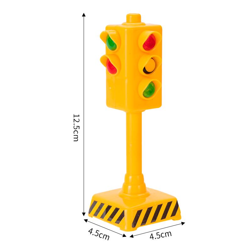 Construction Vehicle Cake Toppers: Excavator, Bulldozer, Roadblock Inserts, Figurines for Boys' Birthday