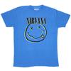 Men's Nirvana Inverse Smiley T-shirt Medium Sky Blue