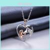 Stylish Animal Themed Heart Shaped Necklace For Girls Perfect Gift For Lovers