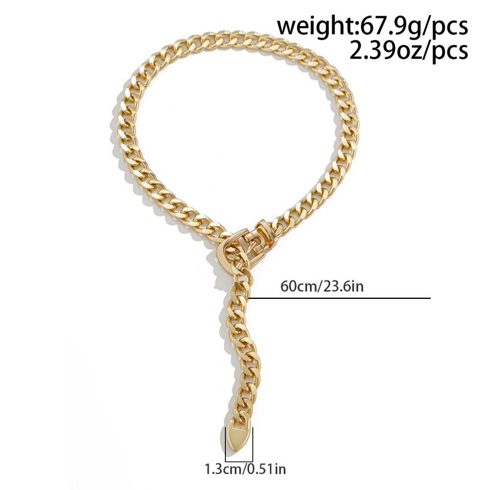 Accessories Exaggerated Metal Chain Necklace Jewelry Clavicle Chain  Street Wear