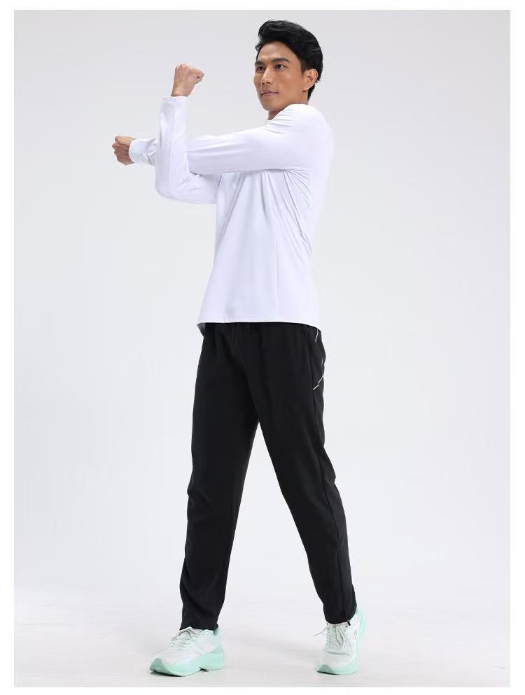 Men's Half-Zip Long-Sleeve Sports T-Shirt - Autumn/Winter Outdoor Casual Running & Fitness Top