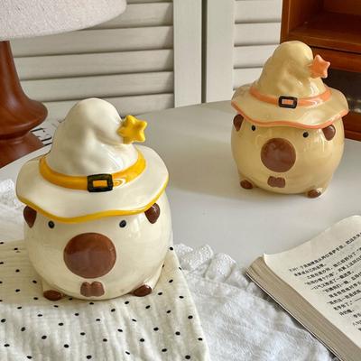 Creative Cartoon Capybara Mug Cute Halloween Mug Funny Ceramic Coffee Mug  Christmas Gift