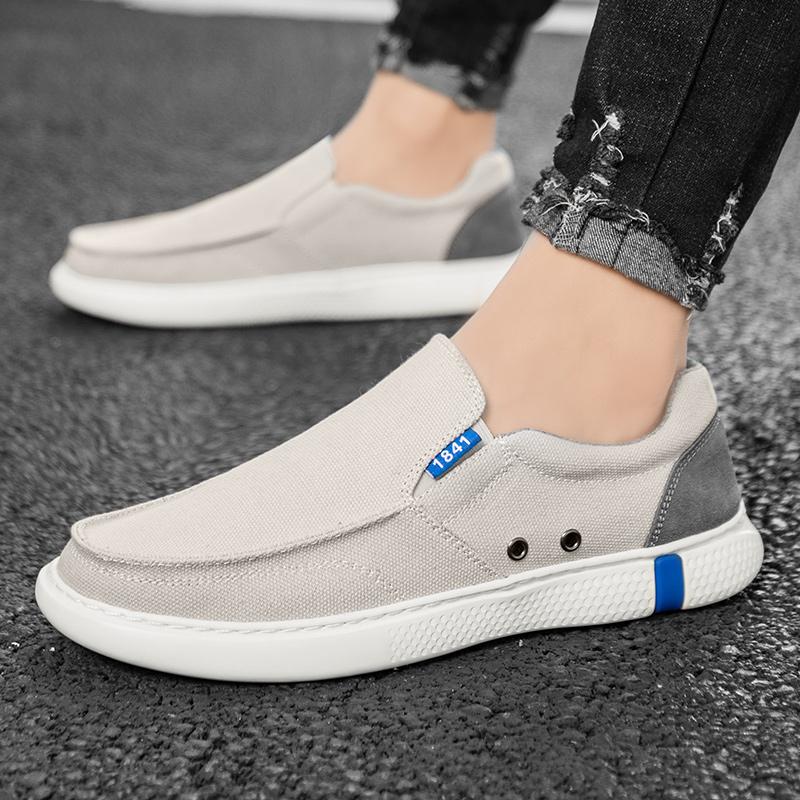 2024 Mans Loafers Shoes Flats Slippers Fabric Slip-on Men Driving Shoes Fashion Summer Style Soft Male Moccasins Lazy Boat Shoes