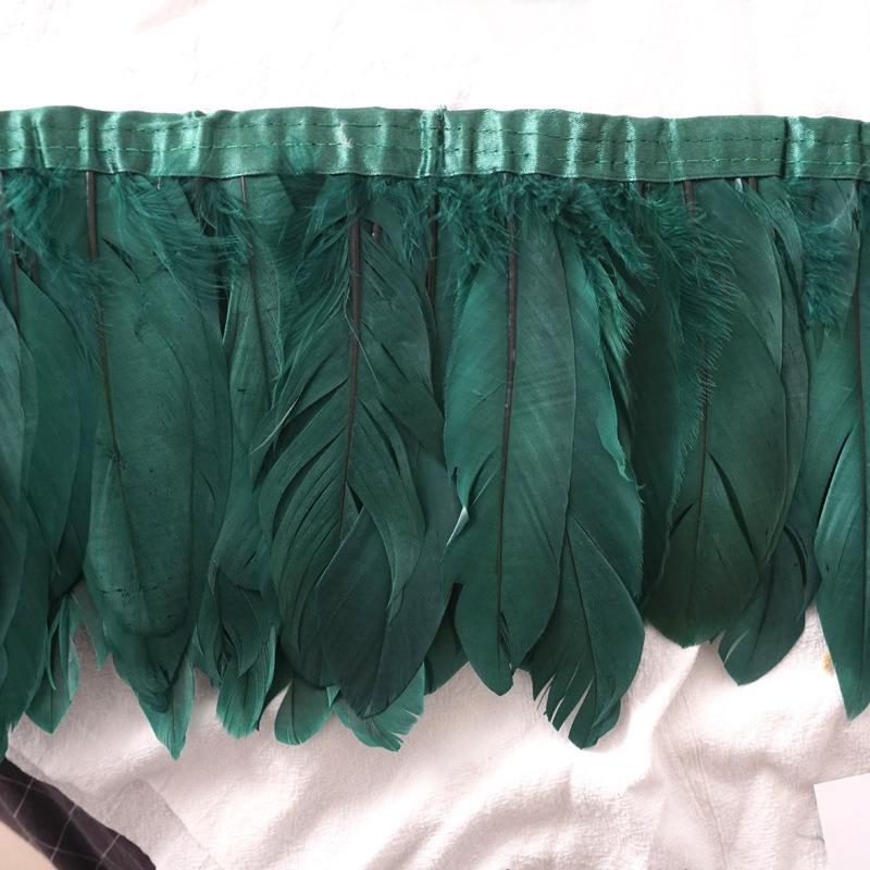 Color Hard Floating Feather Cloth Edge Goose Feather Cloth Strip Diy Feather Flower Skirt Shawl Stage Costume Wing Decoration