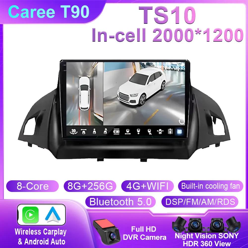 Car Radio For Ford C-MAX Kuga 2 Escape 3 2012 - 2019 Carplay Autoradio Android 14 Auto 4G WIFI GPS Car Multimedia Touch Screen