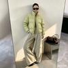 White duck down jacket sweet stand-up collar warm bread jacket women's winter fashion versatile puff down jacket tide