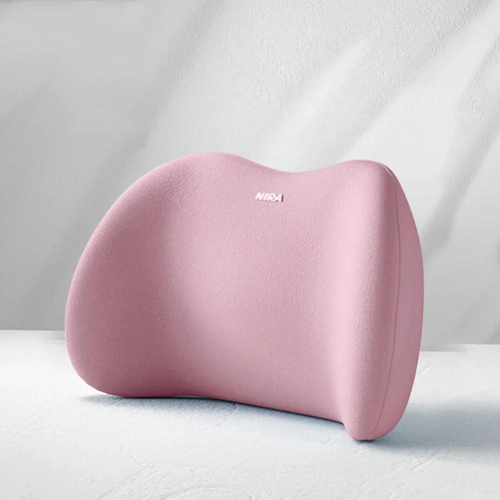 Car Headrest Lumbar Support Memory Foam Vertebral Lumbar Support Car Neck Pillow Back Cushion Office Car Interior Accessories