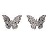 1 Pc Women Butterfly Ear Cuff Rhinestone Butterfly Clip-On Earring No Piercing Ear Wrap Jewelry Gift for Her Birthdays Parties Weddings