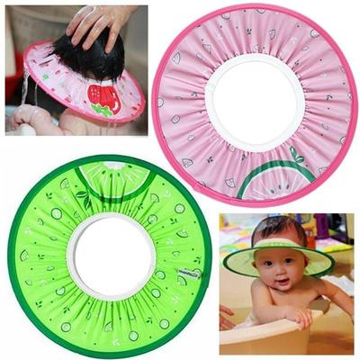 Baby Shower Cap Adjustable Elastic Shampoo Cap for Kids Bathing Shower Cap Ear Protection Safe Children Wash Hair Shield Hat