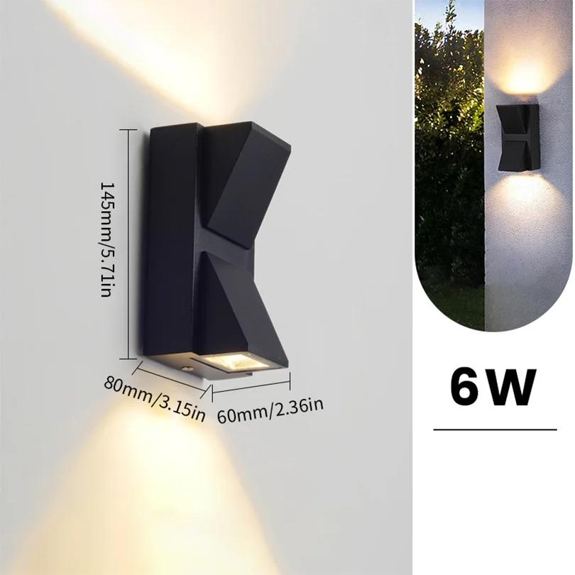 Aluminium Wall Lamp Waterproof Outdoor LED Wall Light IP65 Garden Lighting Lamp for Sconce Balcony Decoration AC110V 220V