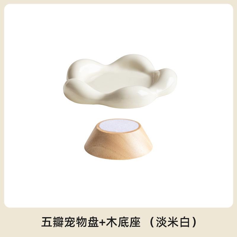 Pet Ceramic Bowl Cervical Spine Protection Cat Bowl Cat Food Snack Bowl Pet Dinner Plate Dog Food Bowl Pet Snack Tray