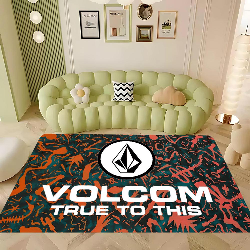 Volcoms Logo Vorne Boden Tür Eingangsmatten Außen Bad Bodenmatte Rutschfest Waschküchenmatte Waschküchendekor Balkon Kind Wohnen