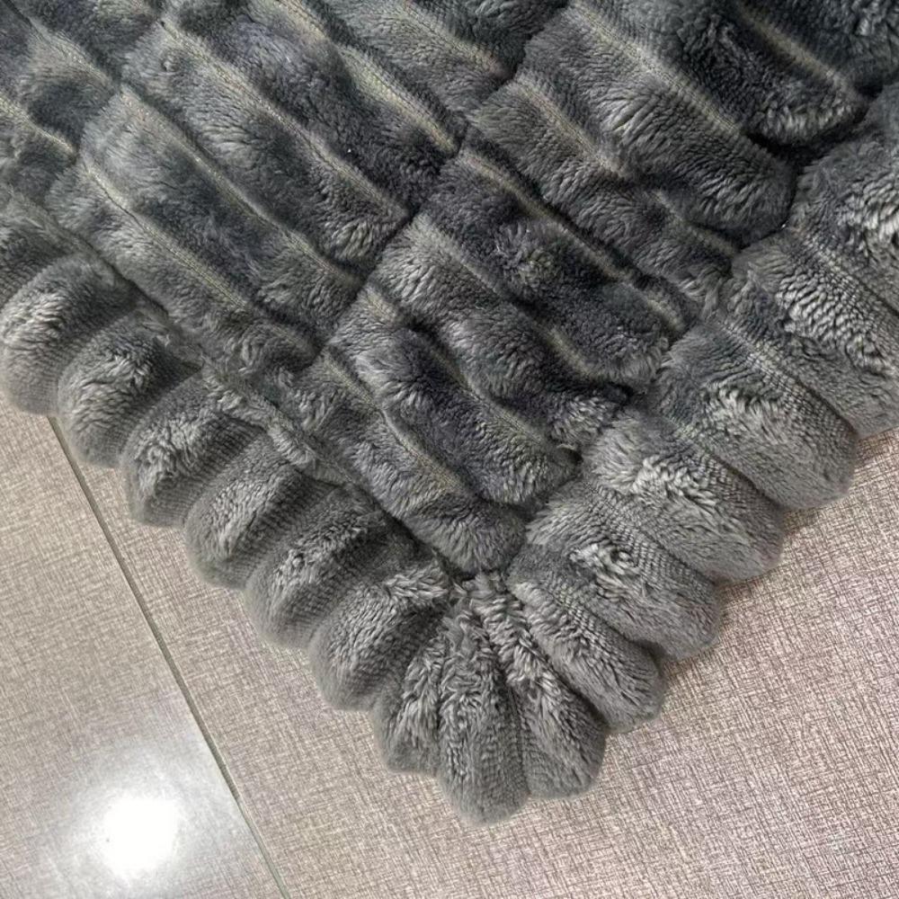 Nordic Square Sofa Slipcover Winter Anti Slip Cushion Thick Fluffy Sofa Cover for Cozy Home Decor