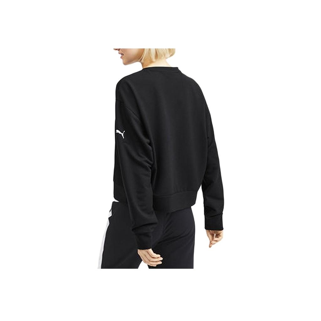 Puma Casual Sports Breathable Round Neck Long Sleeve Sweatshirt Women Tops Black 581027-01