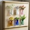 6Pcs Modern 3D Mini Vase Magnets Exquisite Hydroponic Plant Vase  Office Decoration