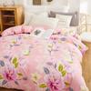 Pink Floral Duvet Cover 100% Cotton Flowers Print Aesthetic Comforter Cover Soft Skin-friendly Bedding for Teens Kids Girls Gift