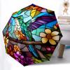 1pc Hummingbird Flowers Automatic Open/Close Umbrella Compact Folding Umbrella, All-Season Portable Umbrella for Women/Men F1124042