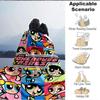 1pc Powerpuff Girls Flannel Throw Blanket - Lightweight Soft Warm All-Season Blanket for Sofa, Bed, Travel, Camping  L1029188