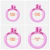 FRRK ABS Mini Clitoris Chastity Cage Three-Way Harness Belt Pearl Decor Intimate Restraint Wearable Gear For Adult 18+ Men