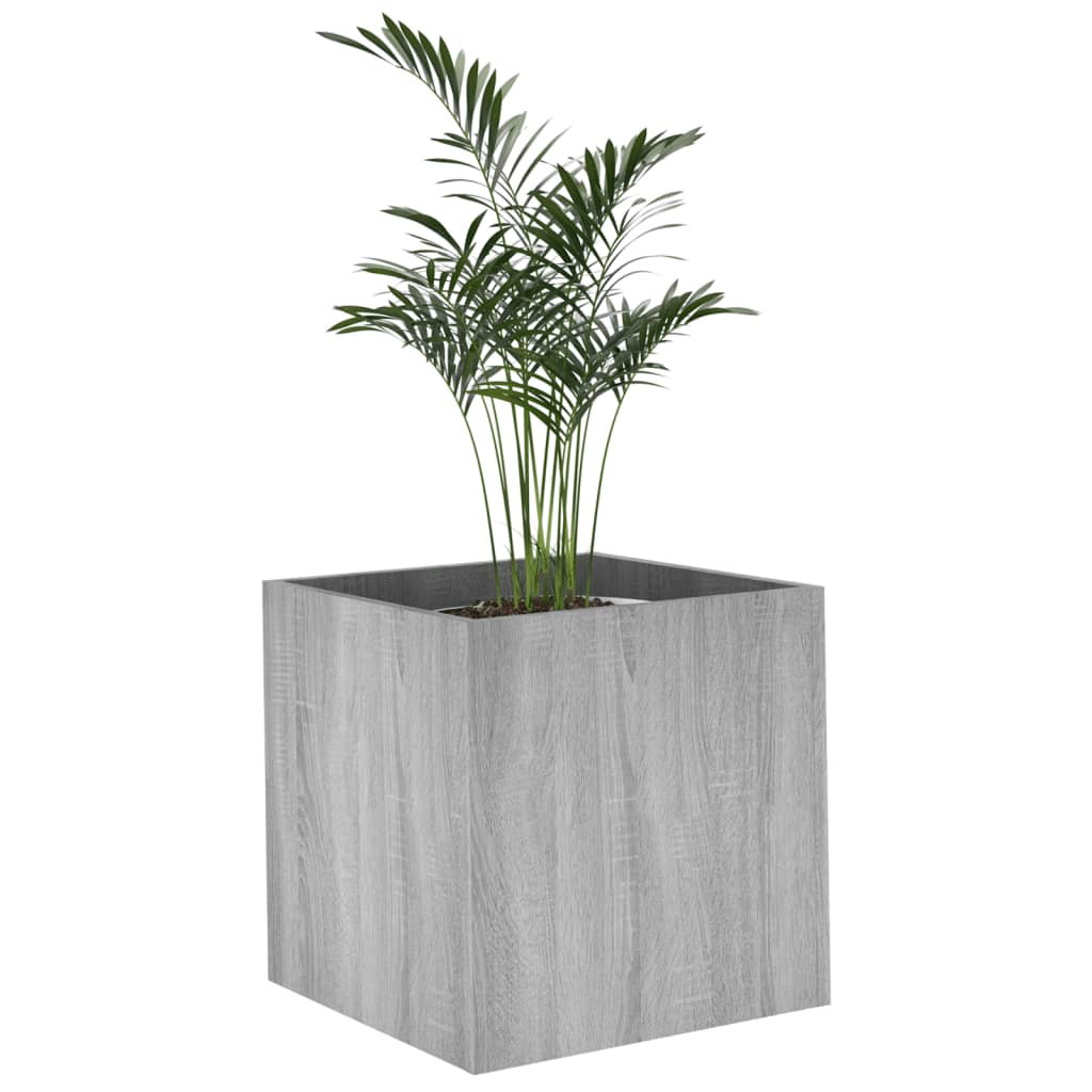 Plant Box Gray Sonoma 40x40x40 Cm Engineered Wood