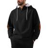 Casual Long Sleeve Hooded Pullover Solid Thick Men S Sweatshirt