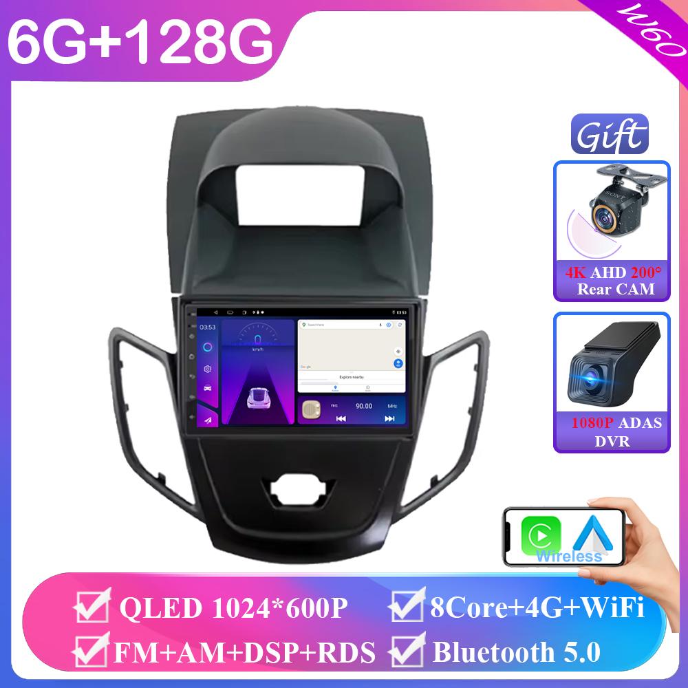 4G BT For Ford Fiesta 2008-2017 Car Radio Stereo Carplay Multimedia Video Player Stereo Navigation GPS Android Auto No 2din DVD