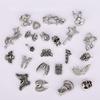 Halloween Punk Gothic Metal Nail Charms Antique Silver Snake Skull Butterfly 3D Alloy Nail Art Decor DIY Manicure Accessories