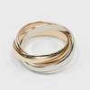 CARTIER Trinity Ring 0.1" band K18 Gold (YGxPGxWG) #7.4(US Size) 7.83g Women Used