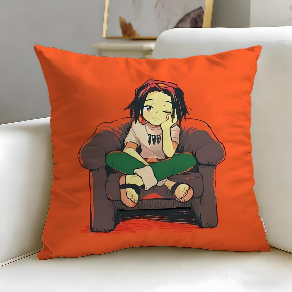 anime Shaman King Cushion Cover Soft EasyWash Pillow Case Versatile for Couch Bed Travel and Office