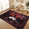 Mushroom Forest Theme Crystal Velvet Floor Rug Personalized Custom Name Text Warm Carpet Home Decoration