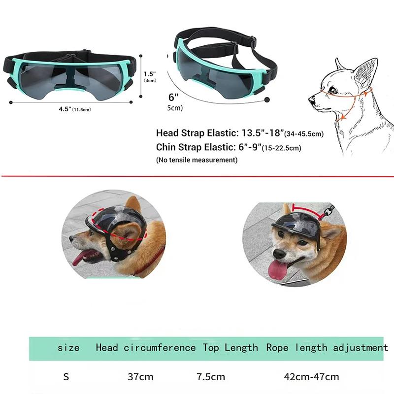Hundebrille mit Helm für kleine Hunde Punk-Stil Hundehelm Sonnenbrillen-Set Kleine Hunde Outdoor Fahren Spazierengehen Hundezubehör