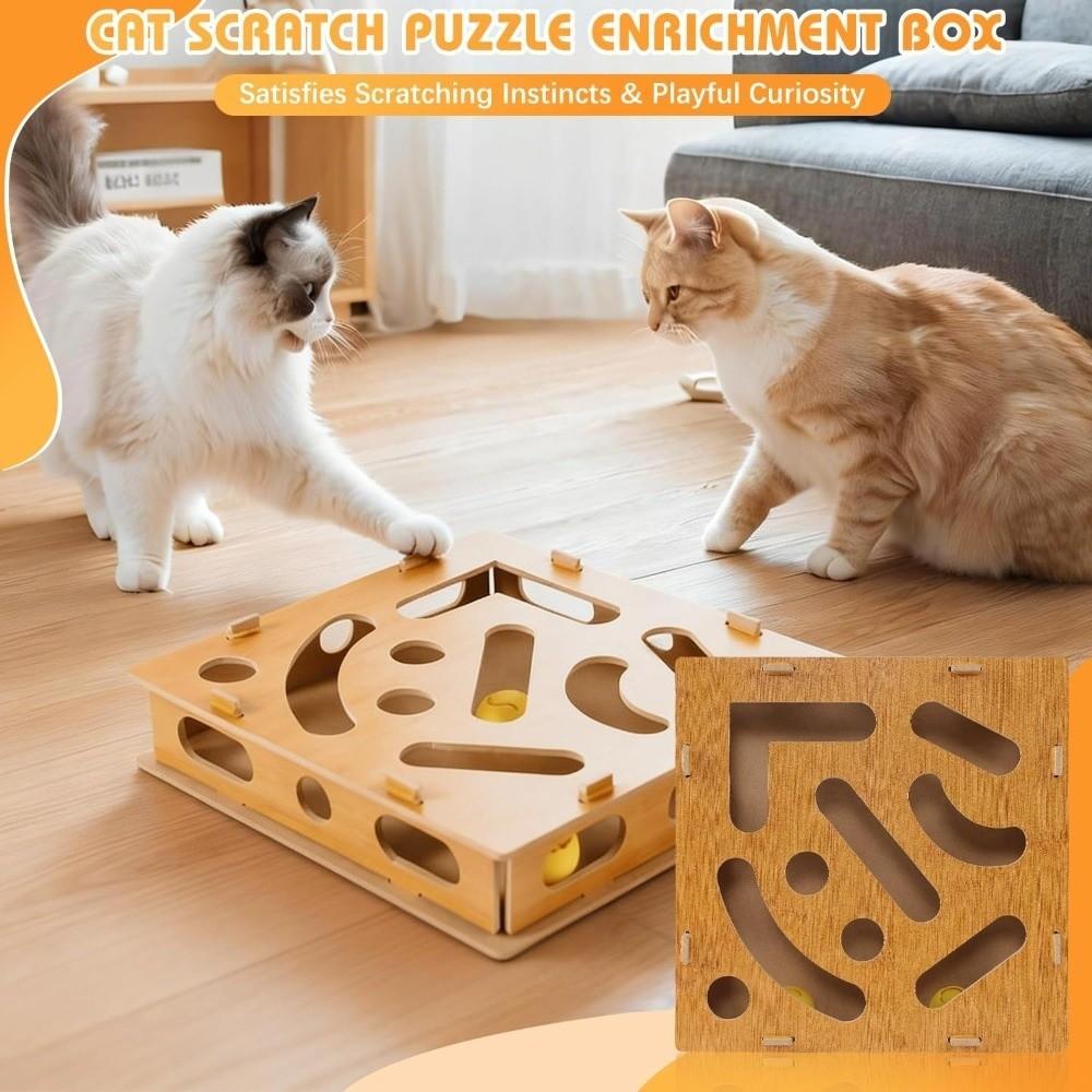 Powierzchnia papieru ściernego Pilnik do pazurów kota Pudełko wzbogacające Dzwonek bezstresowy Piłka Interaktywny labirynt Drapiak Trwały Pielęgnacja pazurów Scratch Puzzle