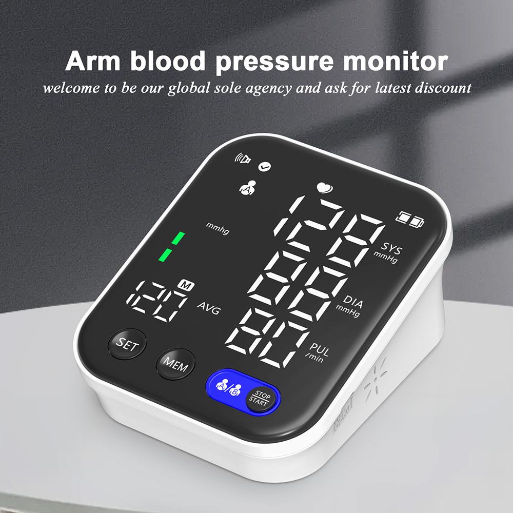 Monitoare de tensiune arterială pentru uz casnic - Manșeta de sus a brațului Ecran cu iluminare din spate LED Monitor digital BP