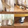 Floor-Standing Movable Clothes Rack with Storage Basket