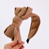Fashion Women's Large Side Bow Knot Headband Twill Fabric Knotted Hoop for Adult Party And Shopping Fashionable Headwears