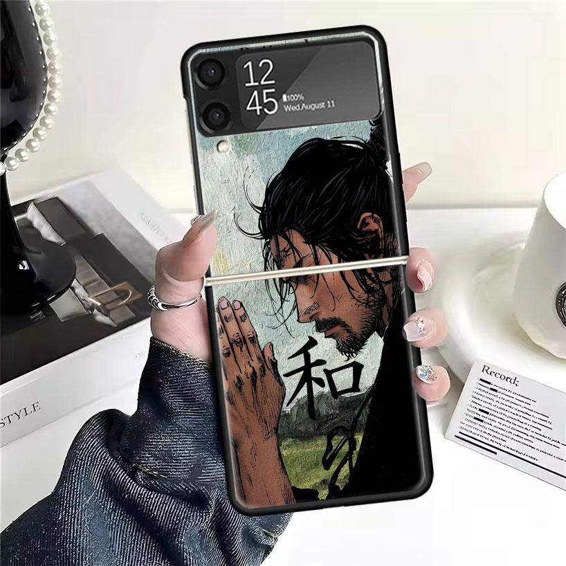 Anime Vagabond Samurai Cases For Samsung Galaxy Z Flip 4 5 6 7 3 Z Flip7 Flip6 Flip4 Flip5 Flip3 5G Hard Shockproof Fundas Cover