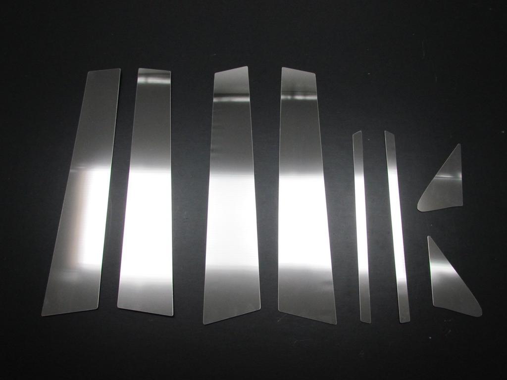 BRIGHTZ Stainless Steel Plated Pillar Panels with Visor for Honda Crown Hybrid Compatible with Honda Crown Hybrid Part 14589 Ultra-Mirror (210/211)