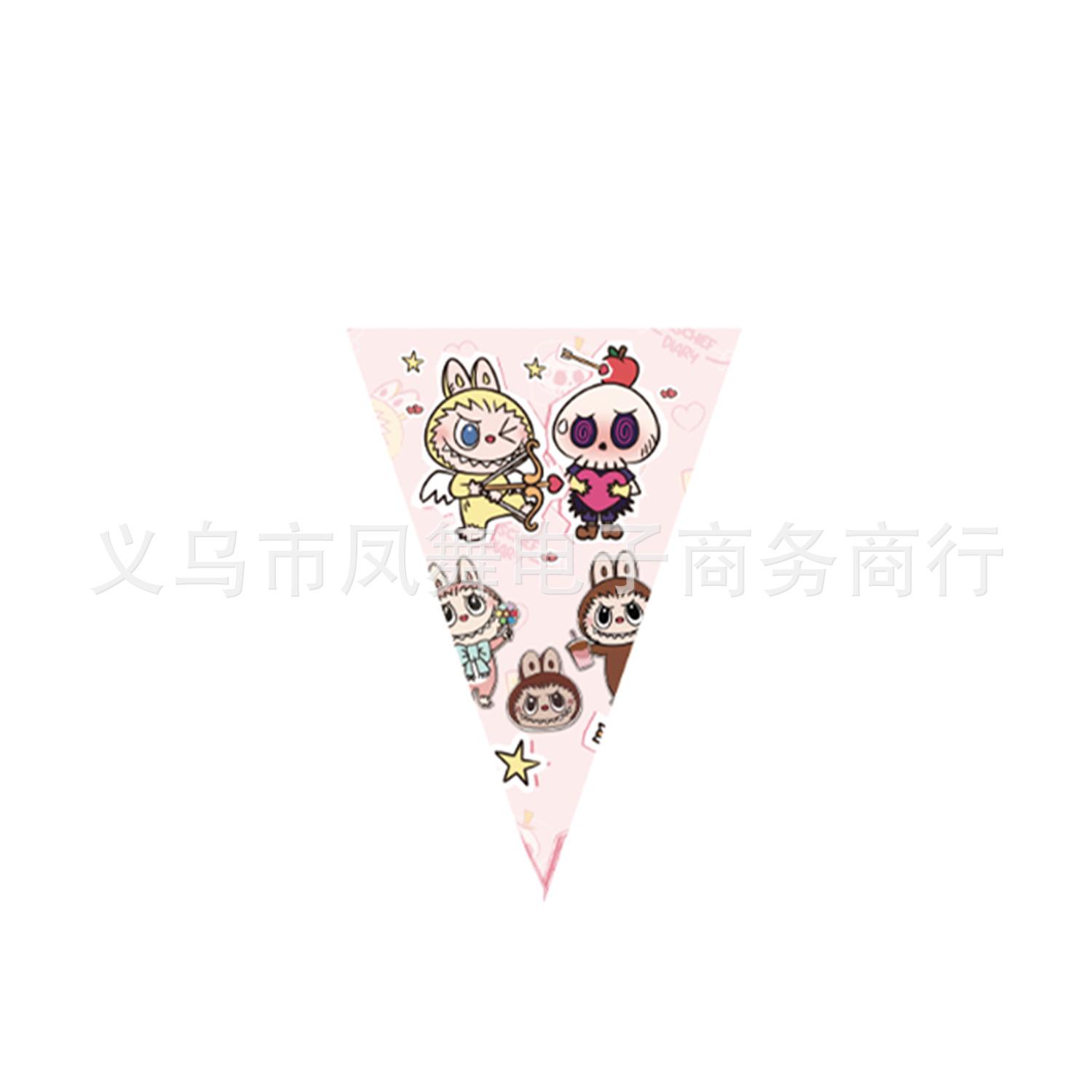 

Labubu Birthday Theme Party Arrangement Background Balloon Dinner Plate Tissue Paper Cup Flag