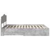 Bed Frame with Headboard Concrete Grey 140 X 190 Cm Engineered Wood