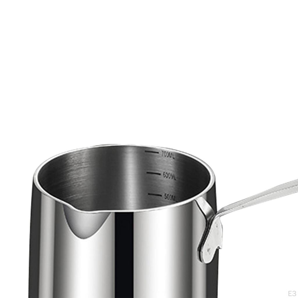 Deep Fryer Cooking Pot Saute Pan Practical Comfortable Grip Small with Handle Milk for Home