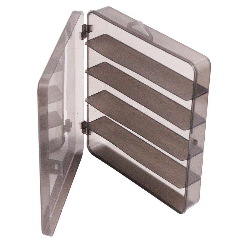 Luya Bait Box Gray Large Five-Grid Tool Box Transparent Luya Accessories Plastic Box Outdoor Fishing Supplies 17.5cm*15.5cm*3.3cm